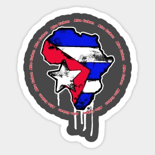 Afro Cuban tee Sticker